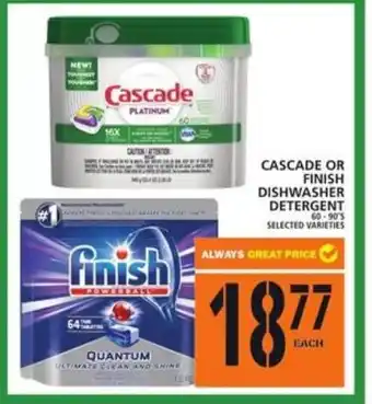 Food Basics Cascade or Finish Dishwasher Detergent offer