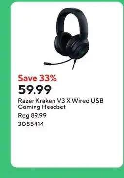 Staples Razer Kraken V3 X Wired USB Gaming Headset offer