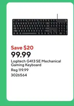 Staples Logitech G413 SE Mechanical Gaming Keyboard offer