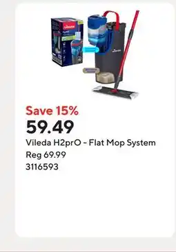 Staples Vileda H2prO - Flat Mop System offer