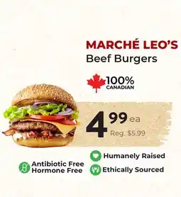 Marche Leo's MARCHÉ LEO'S Beef Burgers offer