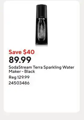 Staples SodaStream Terra Sparkling Water Maker - Black offer