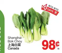 T&T Supermarket SHANGHAI BOK CHOY offer