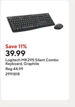 Staples Logitech MK295 Silent Combo Keyboard, Graphite offer