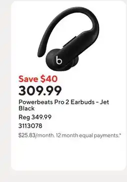 Staples Powerbeats Pro 2 Earbuds - Jet Black offer