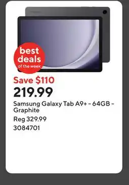 Staples Samsung Galaxy Tab A9+ - 64GB - Graphite offer