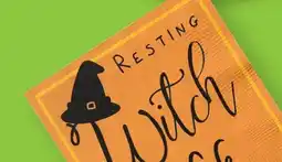 Party City Sophistiplate Resting Witch Face Halloween Themed Cocktail Napkin, 20-pk offer