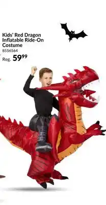 Party City Red Dragon Inflatable Ride On Halloween Costume, Multi-Colour, Child, Standard offer