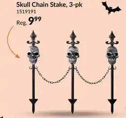 Party City For Living Skull Chain Yard Stakes, Grey, 27-in, 3-pk, Outdoor Decoration for Halloween offer