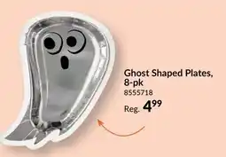 Party City Ghost Shaped Halloween Themed Plate With Foil, 9.25-in, 8-pc offer