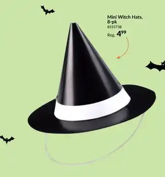 Party City Unique Mini Witch Halloween Hats, Black, 4.5x3.25-in, 8-pk offer