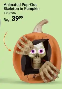 Party City Gemmy Animated Pumpkin Skeleton Pop-out, Battery Powered offer