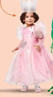Party City Wicked Glinda Dress Halloween Costume with Light-Up Crown, Pink, Child, More Options Available offer