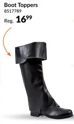Party City Pirate Boot Cover Mid-Calf, Black, One Size, Wearable Costume Accessory for Halloween offer