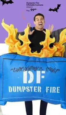 Party City Inflatable Dumpster Fire Halloween Costume, Multi-Colour, Adult, Standard offer