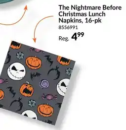 Party City Nightmare Before Christmas Halloween Lunch Napkin, 16-pc offer