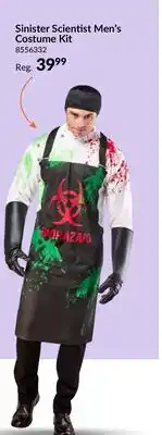 Party City Sinister Scientist Halloween Costume with Apron & Gloves, White, Adult, More Options Available offer