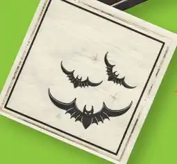 Party City Sophistiplate Bat Halloween Themed Cocktail Napkin, 5-in, 20-pc offer