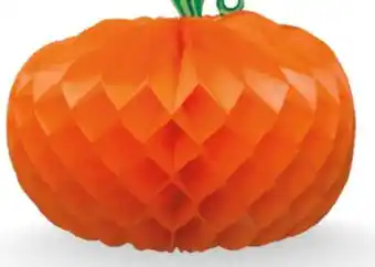 Party City Unique Orange Pumpkin Honeycomb Halloween Décor Centerpiece, 10.75-in offer