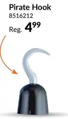 Party City Classic Pirate Hook Hand, Silver/Black, 9-in, Wearable Costume Prop for Halloween offer