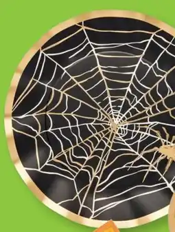 Party City Spider Web Gold Foil Dinner Plates, 8-pk offer