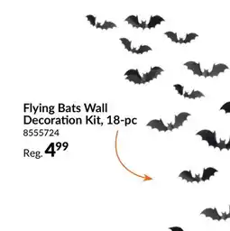 Party City Unique Halloween Flying Bats Wall Décor Kit, Black, 18-pc offer