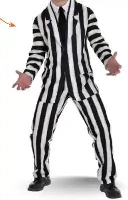 Party City Beetlejuice Halloween Costume with Jacket/Pants/Tie. Multi-Colour, Adult, More Options Available offer