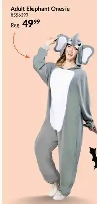 Party City Elephant Zip Up Onesie Halloween Costume, Multi-Colour, Adult, More Options Available offer