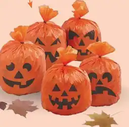 Party City Pumpkin Leaf Bags Hanging Decoration, 8x6-in, 20-pk offer