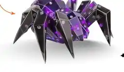 Party City Gemmy Geometric Iridescent Black Spider Indoor/Outdoor Lighted Halloween Decoration, Purple, 9.5-ft offer