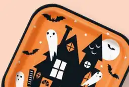 Party City Haunted House Halloween Themed Disposable Square Plate, 9-in, 8-pc offer