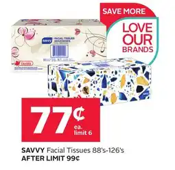 Rexall SAVVY Facial Tissues offer