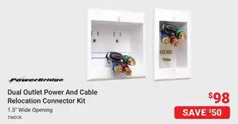 Visions Electronics Dual Outlet Power And Cable Relocation Connector Kit offer