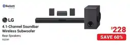 Visions Electronics 4.1-Channel Soundbar Wireless Subwoofer Rear Speakers offer