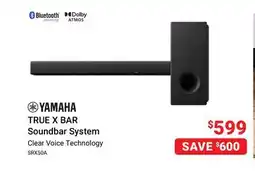 Visions Electronics YAMAHA TRUE X BAR Soundbar System Clear Voice Technology offer