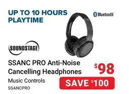 Visions Electronics SSANC PRO Anti-Noise Cancelling Headphones Music Controls offer