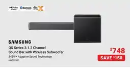 Visions Electronics SAMSUNG QS Series 3.1. 2 Channel Sound Bar with Wireless Subwoofer offer