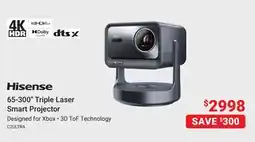 Visions Electronics Hisense 65-300 Triple Laser Smart Projector offer