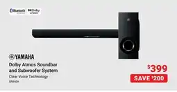 Visions Electronics Dolby Atmos Soundbar and Subwoofer System offer