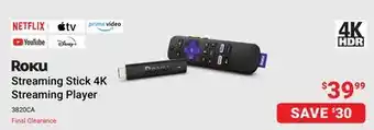 Visions Electronics Streaming Stick 4K Streaming Player offer