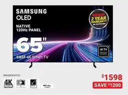 Visions Electronics SAMSUNG 65 OLED NATIVE 120Hz PANEL S85F 4K Smart TV offer