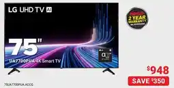 Visions Electronics LG 75 4K Smart TV offer