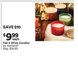 Michaels Fall 3-Wick Candles by Ashland offer