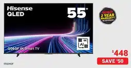 Visions Electronics Hisense 55 QLED QD6QF 4K Smart TV offer