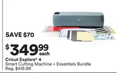 Michaels Cricut Explore 4 Smart Cutting Machine + Essentials Bundle offer