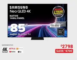 Visions Electronics SAMSUNG Neo QLED 85 QN80F 4K Smart TV offer