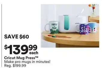 Michaels Cricut mug press offer
