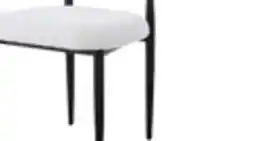 The Brick Kort & Co. Capri Counter-Height Stool with Boucle Fabric & Gold Accent, Metal - White offer
