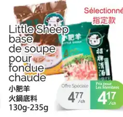 T&T Supermarket LITTLE SHEEP BASE DE SOUPE POUR FONDUE CHAUDE, 130G-235G offer