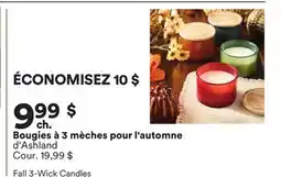 Michaels Bougies à 3 mèches pour l'automne d'Ashland offer